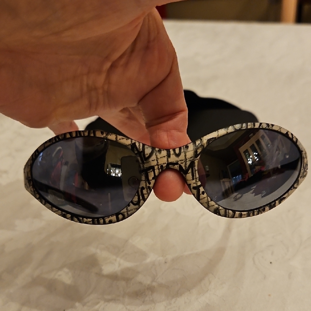 Rayban Vintage Sunglasses (Made In France) W2558 Slim, Black and White Pattern